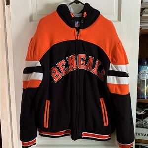 NFL Bengals Black and Orange Bomber Jacket